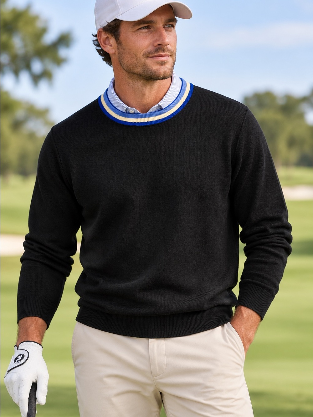 REDVANLY 100% Merino Wool⛳️ Golf ⛳️Sweater - size M